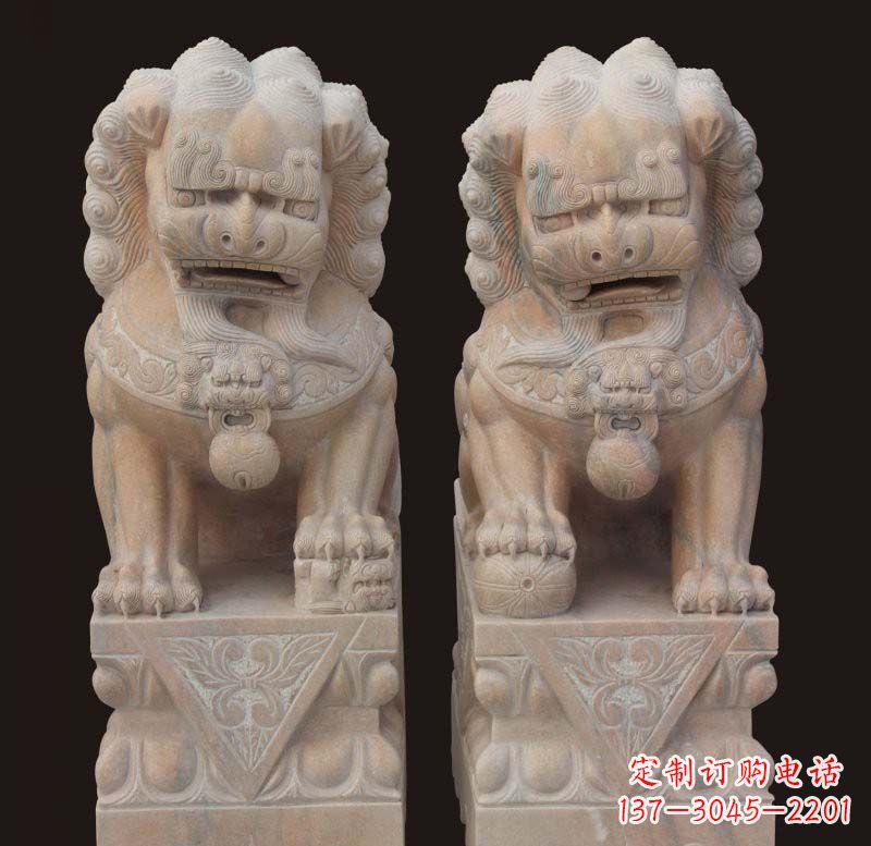 广西传统石狮子雕塑,精美绝伦