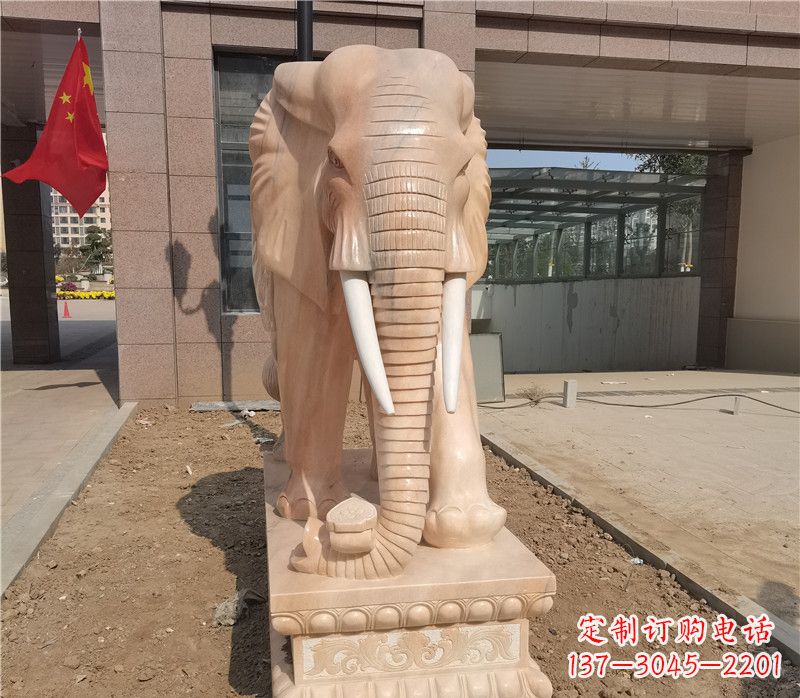 广西品质卓越,大象石雕门口装点