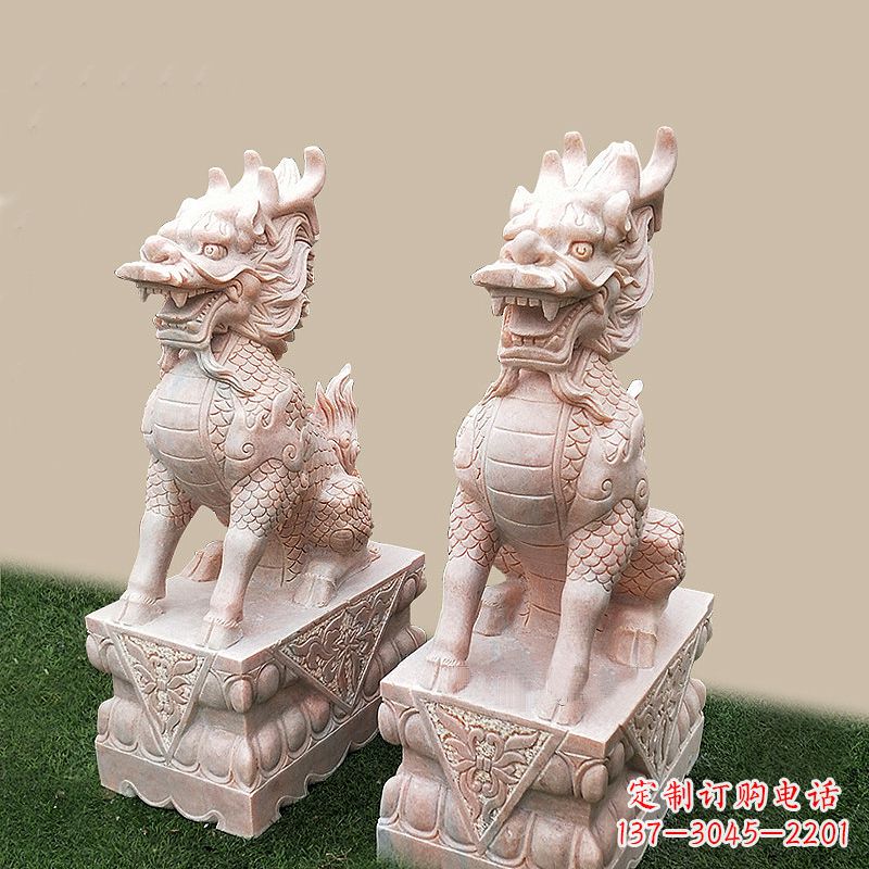广西门口看门神兽麒麟石雕