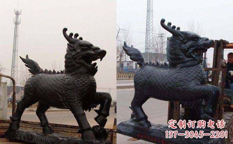 广西门口麒麟神兽铜雕