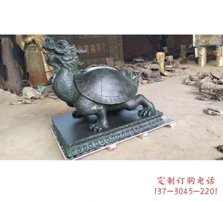 广西门口青铜龙龟雕塑