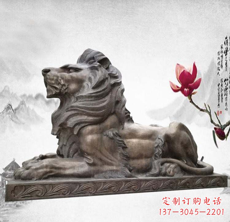 广西经典西洋欧式铜雕狮子