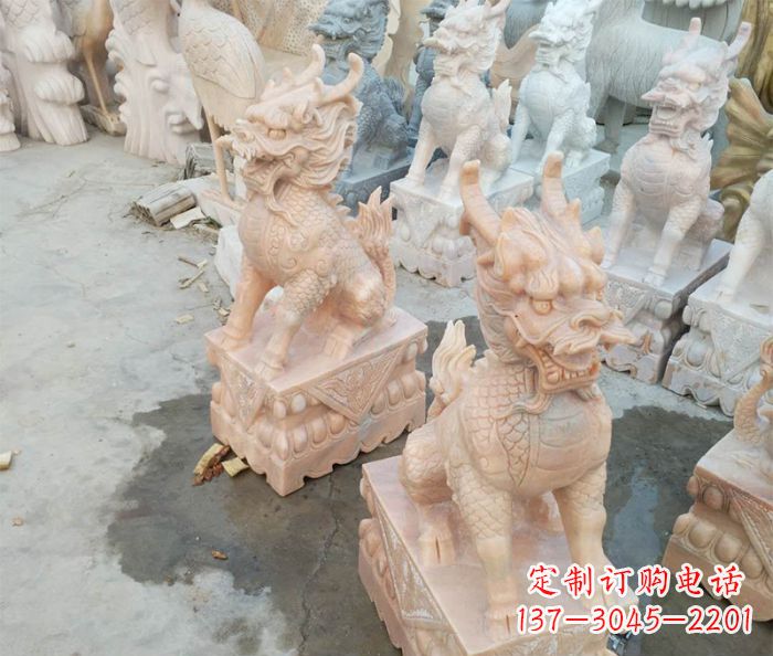 广西华丽夺目,雕琢精美的麒麟石雕
