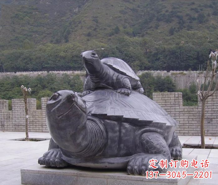广西中领雕塑母子乌龟公园石雕