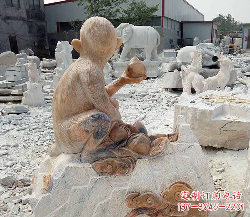 广西精美猴子石雕,带来浓浓的节日气息