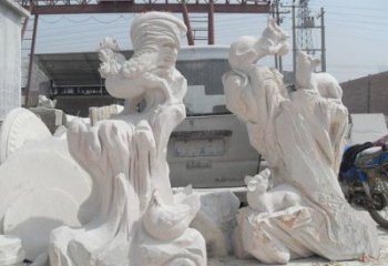 广西中领雕塑，打造古典唯美的汉白玉公鸡雕塑