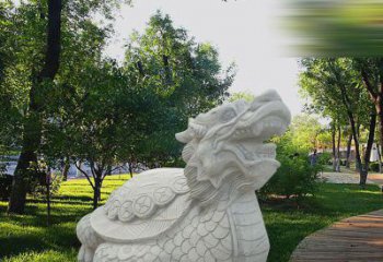 广西中领雕塑——汉白玉龙龟石雕