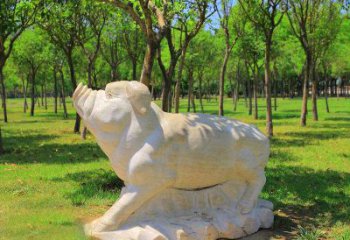广西传统十二生肖精美手工猪石雕动物雕塑