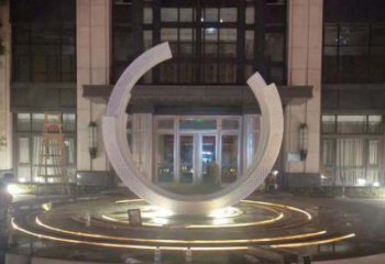 广西不锈钢半圆环雕塑，装饰空间增添品位