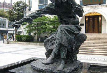 广西荣耀音乐家，华彦钧拉二胡雕塑-音乐学院园…
