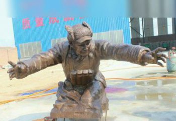 广西黄继光校园英雄铜雕：传承伟大精神