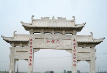 广西建筑石雕牌坊雕塑