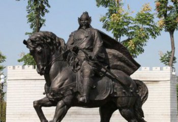 广西将军骑马古代人物铜雕