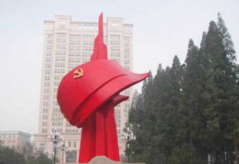 广西不锈钢抽象党旗雕塑，象征着祖国力量
