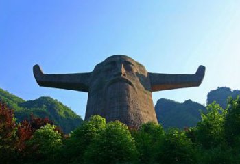 广西中领雕塑：神农头像雕塑