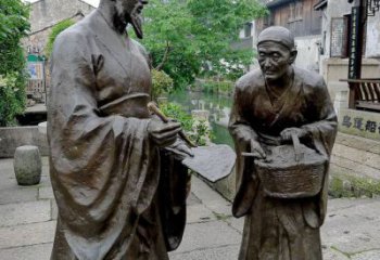 广西经典雕塑：王羲之情景小品