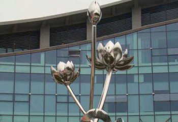 广西优质镜面不锈钢荷花塑像