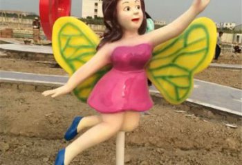 广西领雕塑：精美的蝴蝶仙子公园景观雕塑