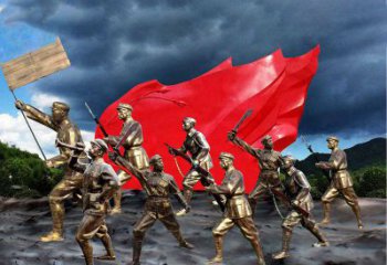 广西纪念伟大革命先烈的红军雕塑