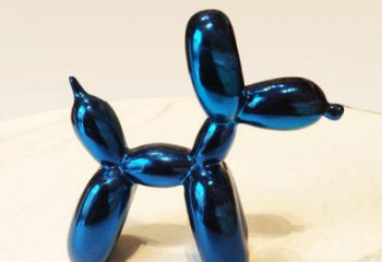 广西蓝色气球狗雕塑摆件，可定制大小