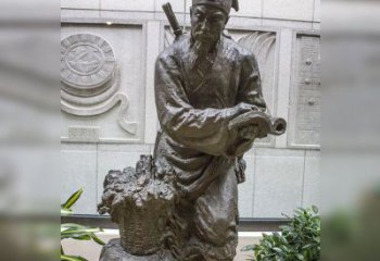 广西中领雕塑自主研发了高雅李时珍铜雕，它以历…