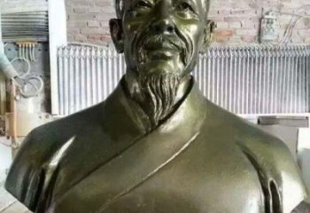 广西李时珍头像铜雕，为纪念传奇祖国医学家