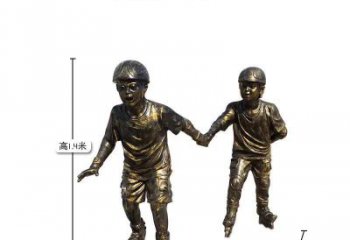 广西中领雕塑推出的趣味滑冰儿童雕塑一直是客户…