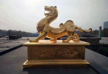 广西引领神兽，虎魂鎏金铜雕