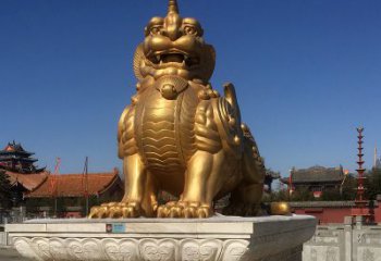 广西鎏金獬豸铜雕，为您提供精美的景观雕塑