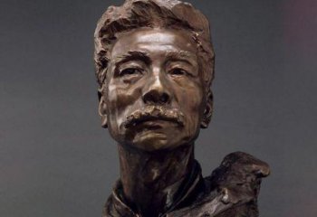 广西鲁迅校园名人铜雕，展现鲁迅文学精神