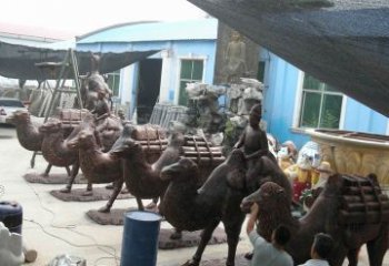 广西骆驼公园动物铜雕魅力无限