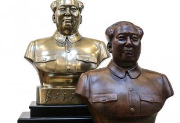 广西定制你的名人铜雕毛主席胸像