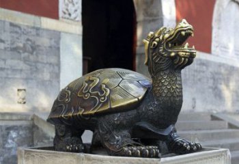 广西弥勒佛坐赑屃雕塑-寺庙大门神兽动物雕塑