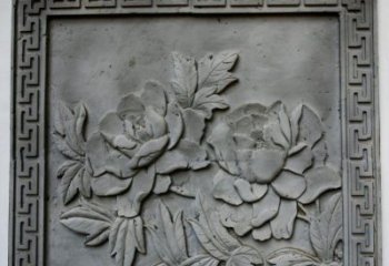 广西牡丹青石浮雕雕塑-精美的永久装饰