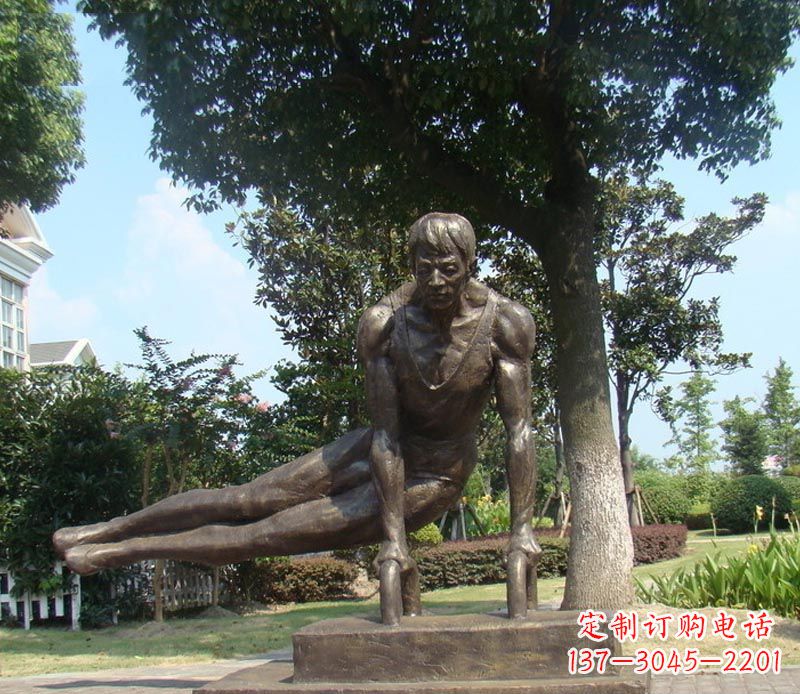 广西集运动员精神于一身的铜雕