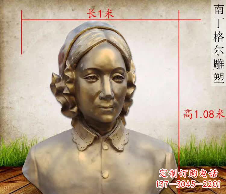 广西精雕细琢,南丁格尔胸像铜雕塑