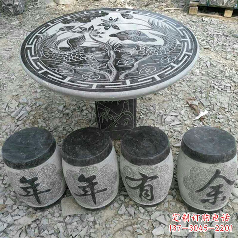 广西仿古石桌凳,雕刻雅致的完美