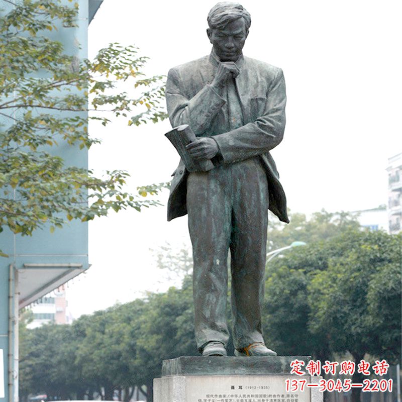 广西聂耳铜雕塑像