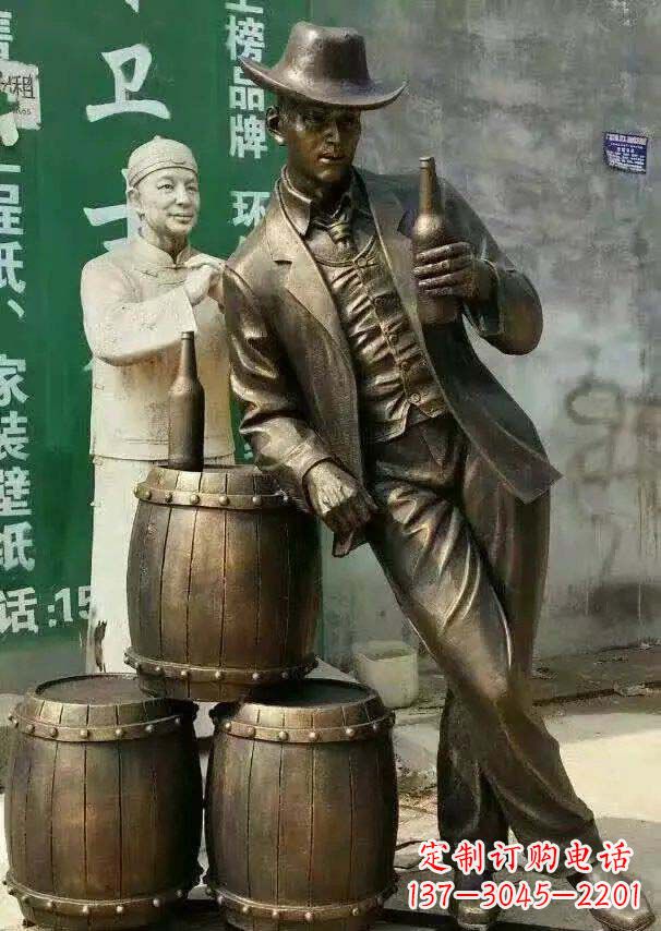 广西精美高雅的牛仔铜雕