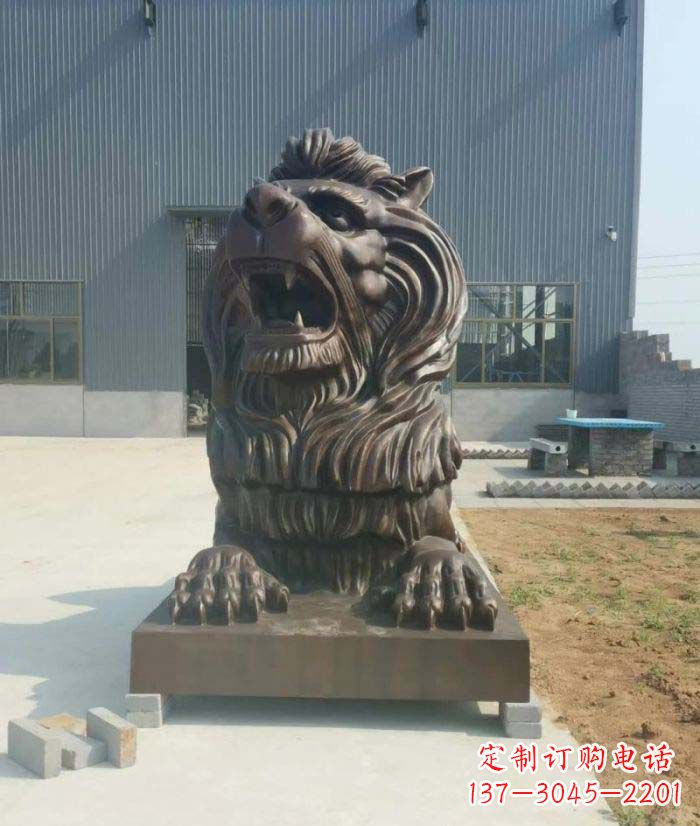 广西精美的欧式狮子铜雕