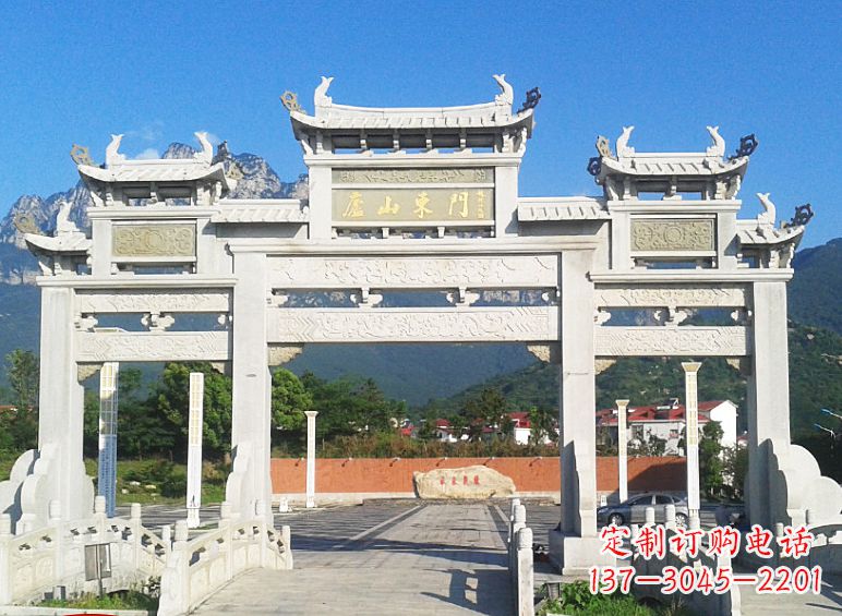 广西牌坊石雕大象