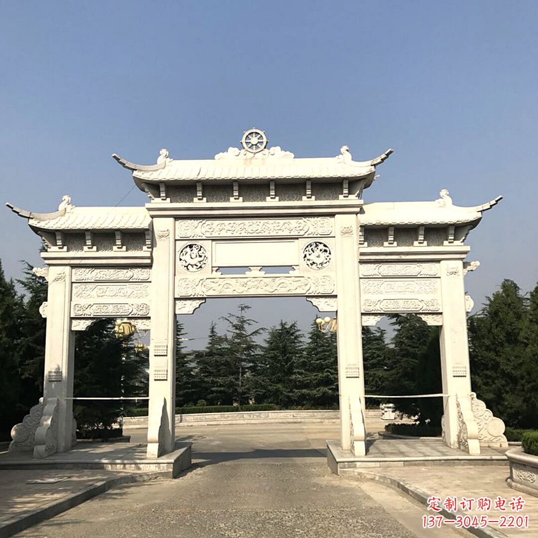 广西精致牌坊柱座石雕服务,古色古香装点璀璨文化
