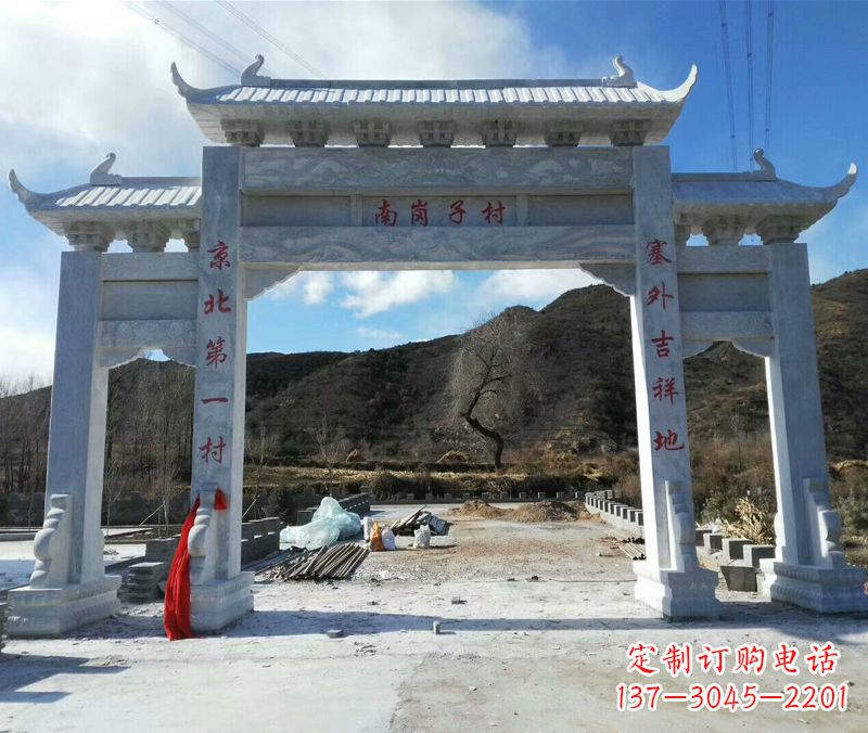 广西中领雕塑:牌楼石雕精品定制