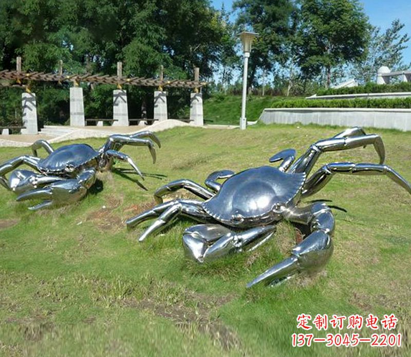 广西精美不锈钢螃蟹雕塑