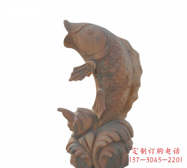 广西鲤鱼石雕,精细雕刻让你赞叹不已
