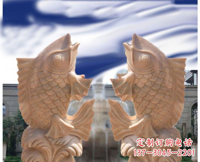 广西中领雕塑设计定制精美鲤鱼雕塑