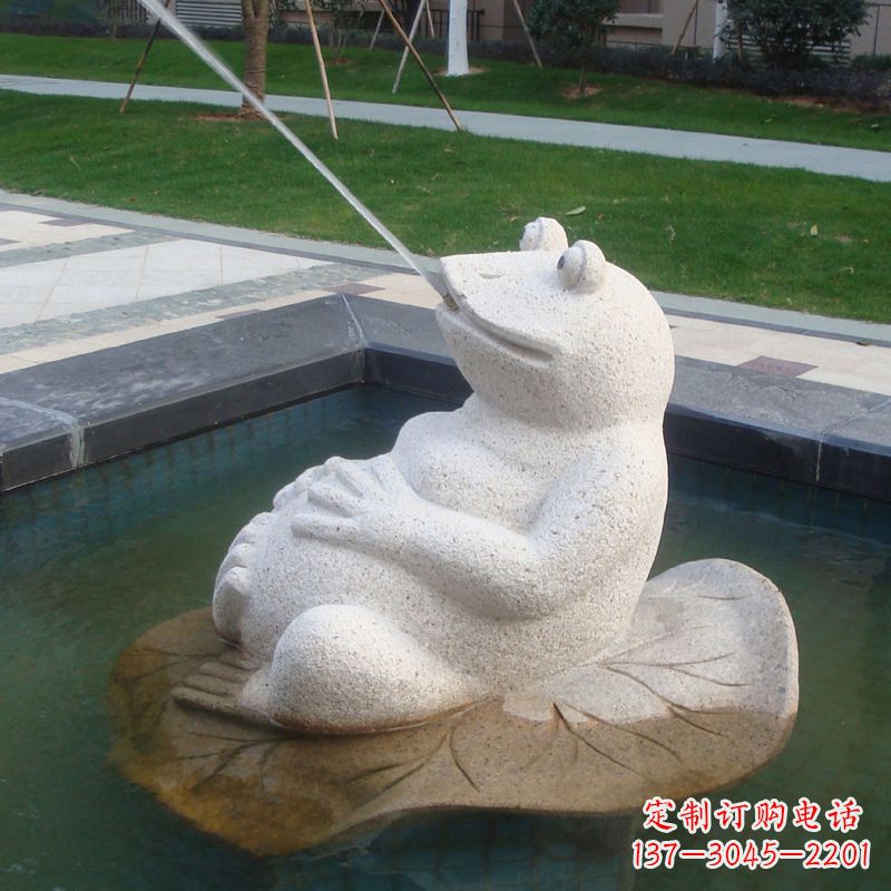 广西无边界精致艺术——喷水青蛙石雕