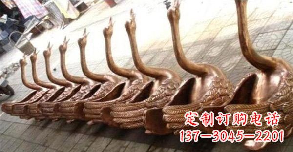 广西优雅迷人的天鹅铜雕塑