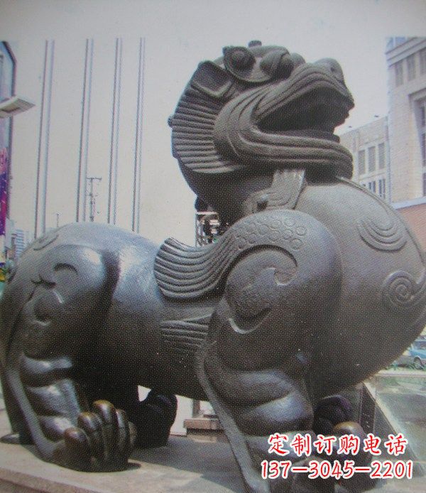 广西中领雕塑:精致貔貅古代神兽铜雕