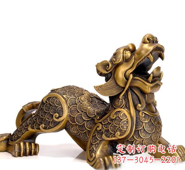 广西特色貔貅铜雕,精致美观,福祉永存